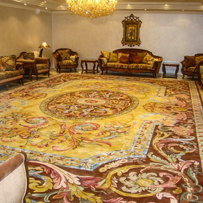 Hotel Lobby Hall Handgefertigt Acrylwolle Seide Viskose Wohnzimmerteppich mit Schnitzerei