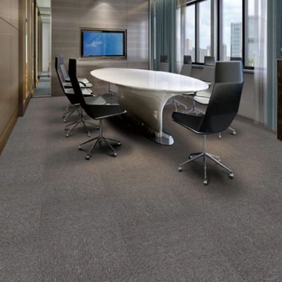 Teppichfliesen 50x5 PVC-Hintergrund Polypropylen Modernes umweltfreundliches Büro Feuerretardant