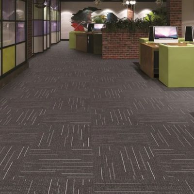Teppichfliesen Peking 50x50 Luxushotel PP Jacquard Handelsbüro PVC Fußboden rutschfeste