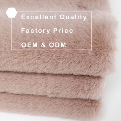 Abstract Muster Pink Falsch Fell Kaninchenteppich Weicher Langer Stapel Schäbigem Teppich für Wohnzimmer