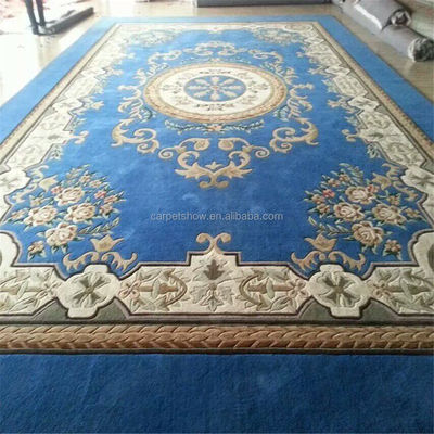 Rechteckiger Blumenmuster Teppich 100% Wolle Acryl Tufted Cut Pile 10mm Dicke für Badezimmer Gebet