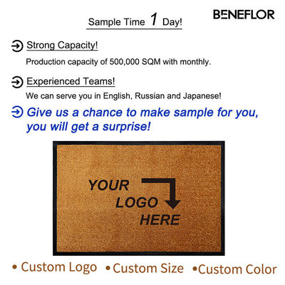 Custom Design 3D Logo Türmatte Schiebefeste PVC-Spule Küchennudel Teppich für den Außenbereich