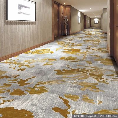 Rechteckiges Blumendesign Tufted Wool PP Material Nylon gedruckter Teppich für Lobbybereich