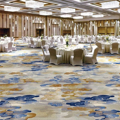 Rechteckiges Blumendesign Tufted Wool PP Material Nylon gedruckter Teppich für Lobbybereich