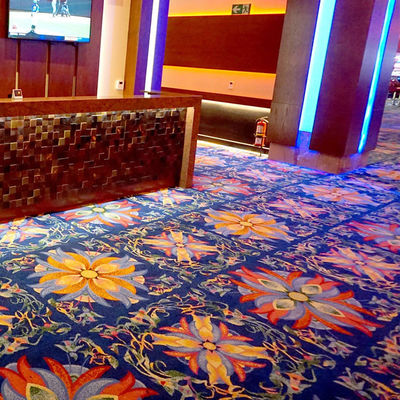 Luxus-Wollfußbodenteppich für Hotels Filmtheater Design Custom Muster Hergestellt