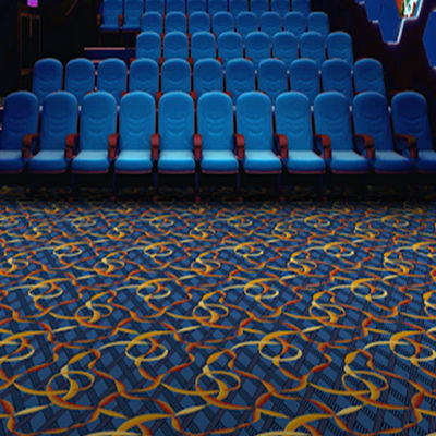 Luxus-Wollfußbodenteppich für Hotels Filmtheater Design Custom Muster Hergestellt