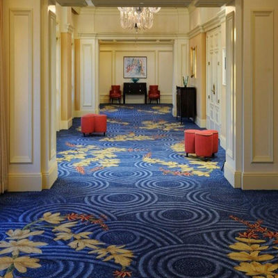 Gewerbezimmer Luxus-Wolle-Fußbodenteppich für Hotels Kino-Theater-Design Custom-Muster