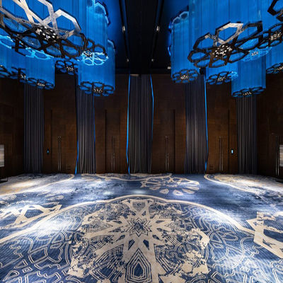 Rechteckiger Teppich aus Weichwolle und Seide 3D mit individuellem Muster im Wohnzimmer