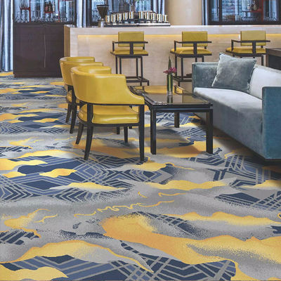 Hotelbadezimmer Nylon-Druckteppichrolle mit geschnittenem Stapel und quadratischem Gangmuster