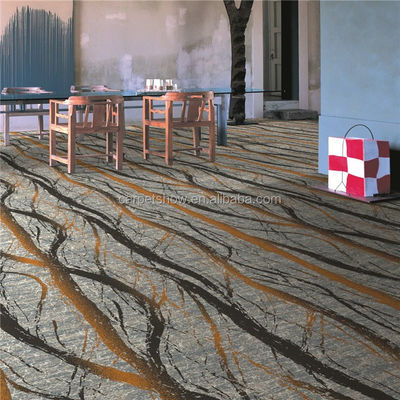 Hotelbadezimmer Nylon-Druckteppichrolle mit geschnittenem Stapel und quadratischem Gangmuster