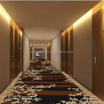 Unterstützen Sie kundenspezifische Größen Moderne Hotelkorridorteppiche mit kundenspezifischem Floral Jacquard Design