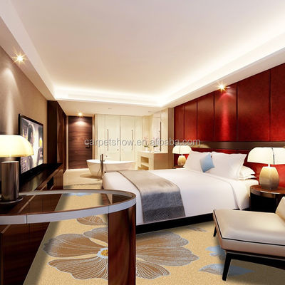 Unterstützen Sie kundenspezifische Größen Moderne Hotelkorridorteppiche mit kundenspezifischem Floral Jacquard Design