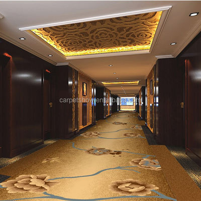 Unterstützen Sie kundenspezifische Größen Moderne Hotelkorridorteppiche mit kundenspezifischem Floral Jacquard Design