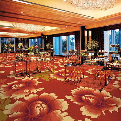 Polyester-Backing Axminster Floral Design Gewerblicher Druckteppich mit und Broadloom