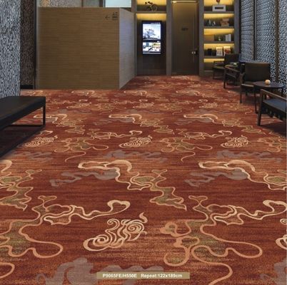 Polyester-Backing Axminster Floral Design Gewerblicher Druckteppich mit und Broadloom