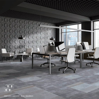 Gewerbliche Büroräume Hotel Fußboden Waschbar Moderne Geometrische Nylon PE Backed Teppichfliesen