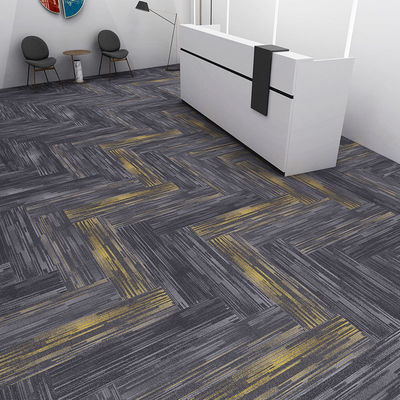 Büro moderner Stil 100% Resilya Nylon quadratische Linearität abnehmbaren Boden Teppich 50x50