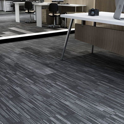 Büro moderner Stil 100% Resilya Nylon quadratische Linearität abnehmbaren Boden Teppich 50x50