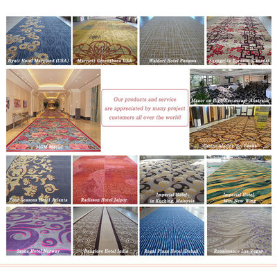 Rechteckige Moderne Lobbyteppiche für 5 Sterne Hotel Ballräume Moquette Wand zu Wandteppich
