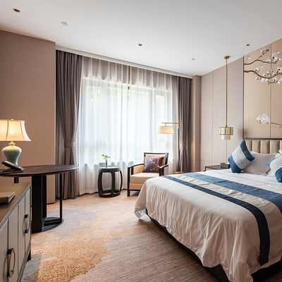 80% Wolle und 20% Nylon Moderne feuerfeste Wand-zu-Wand-Druckteppich für Hotelzimmer