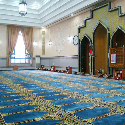 Weicher Axminster Wolle Nylon Teppich für Moschee Gebet Meeting Room Custom Bodenbelag
