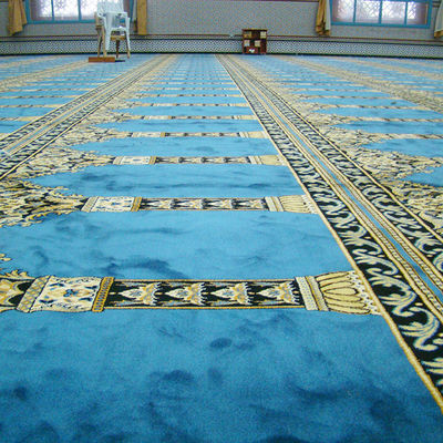 Weicher Axminster Wolle Nylon Teppich für Moschee Gebet Meeting Room Custom Bodenbelag