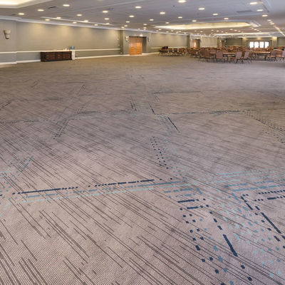 Bankettsaal Fußboden Rechteck feuerfest Nylonteppich 2m x 4m in blau gestreiftem Design