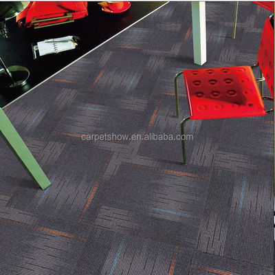 100*100cm Nylon Modular Office Teppichfliesen mit 4,5 mm Pfahlhöhe für Gewerbeflächen