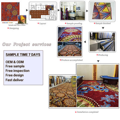 Hochhaufen persischer muslimischer Wand-zu-Wand-Teppich für Hotel- und Casinozimmer im modernen Stil