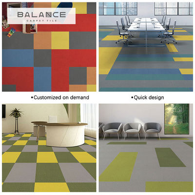 Modernes Design Farbenfrohe 50x50 feuerfeste kommerzielle Teppichfliesen für Konferenzräume