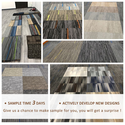 50x50 Plaid-Muster Bitumen/PVC-Hintergrund Schalldicht Waschbares Quadrat Büro-Raum Teppichfliesen