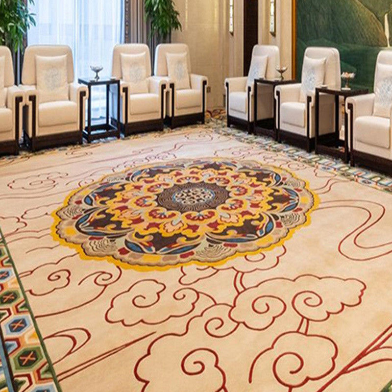 Handtufted Modern Europe Classic Plain Jacquard Stil Hotelteppiche für Bankettsaal