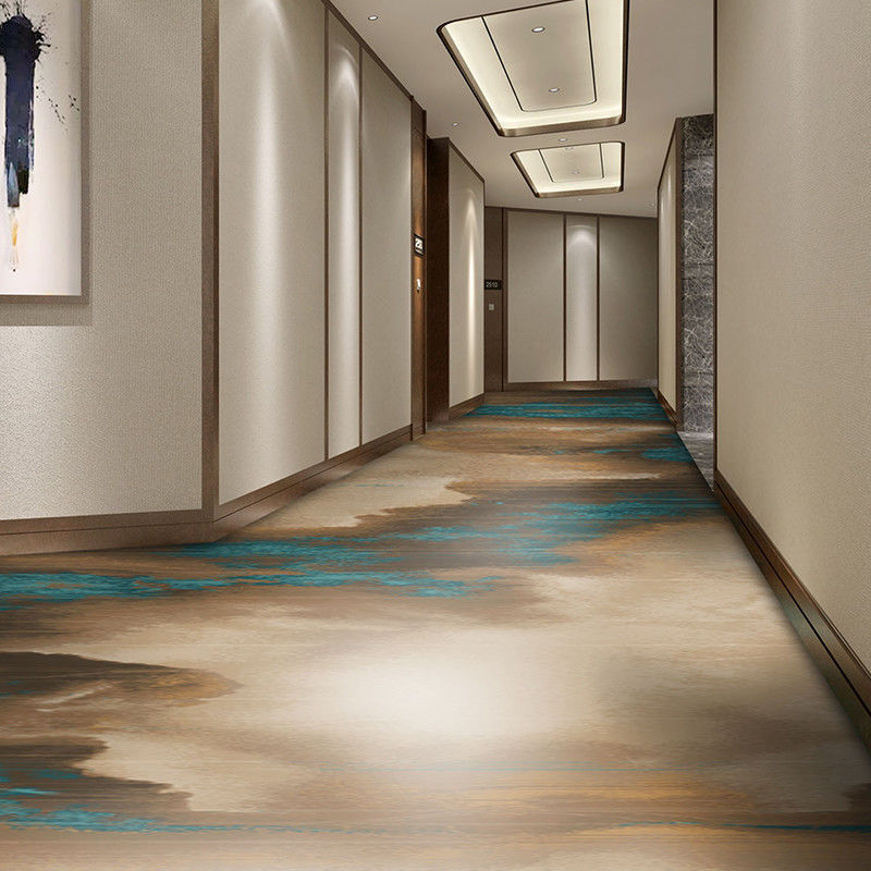 Feuerdichtes und waschbares 3D-gedruckte Pflanzendesign-Nylonteppich für Hotelkorridore