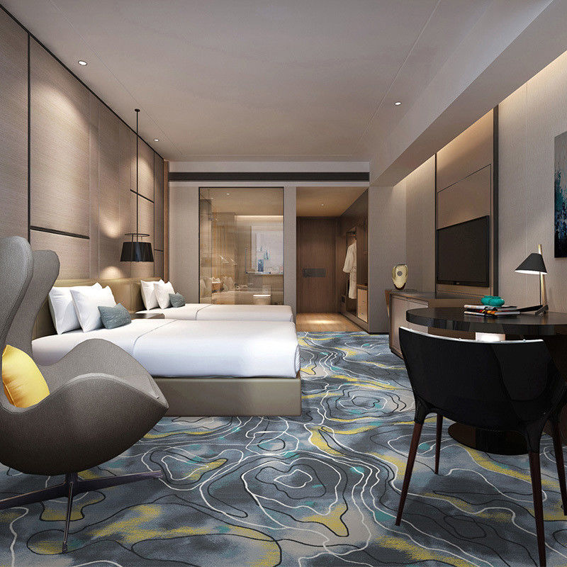 Moderne Fußbodendekoration Drucken Hotelteppiche mit maschinell hergestellter Nylon Custom