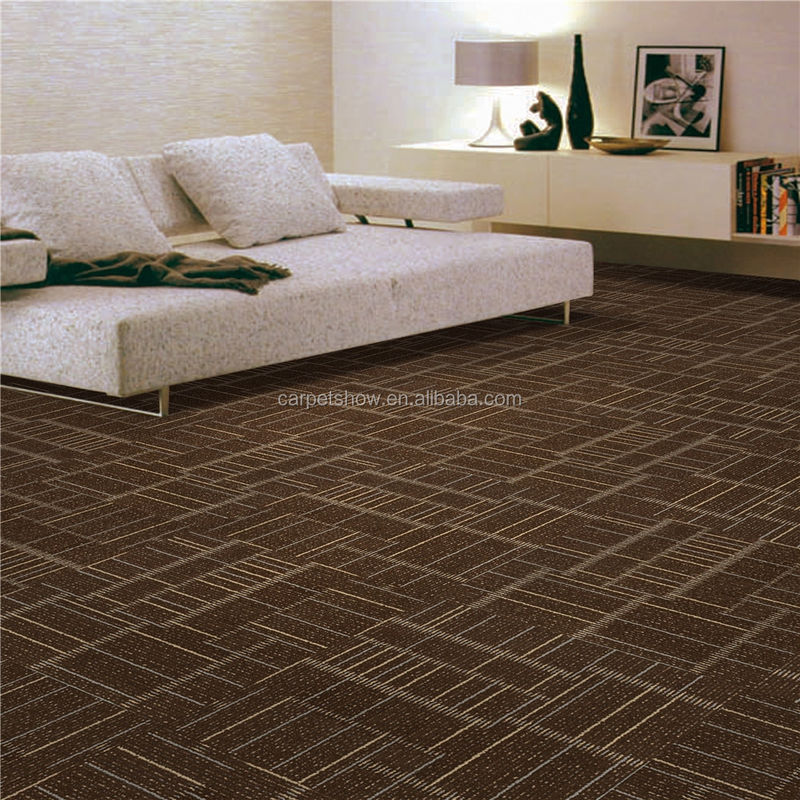 460 g/m2 Stapelgewicht 100% PP Streifen Design Teppichfliese für Büro-Hotelprojekte
