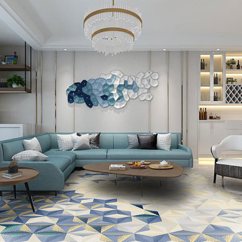 10 mm Pfahlhöhe Seeland Wolle Teppiche Abstraktes Muster Handtufted für Haus Hotel Küche