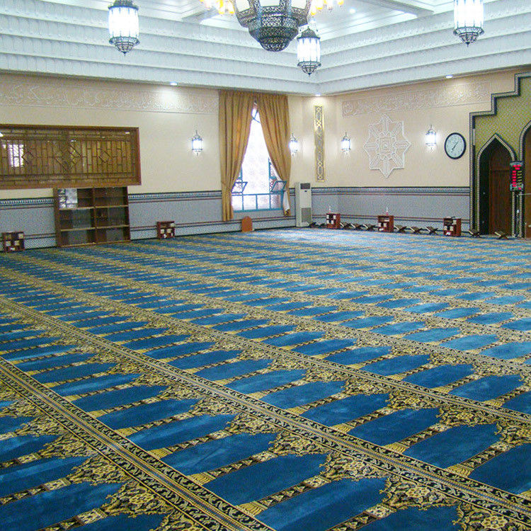 Weicher Axminster Wolle Nylon Teppich für Moschee Gebet Meeting Room Custom Bodenbelag