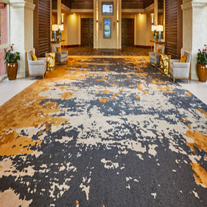 Bankettsaal PET-FRIENDLY Custom Logo Name Grade PP Hotelzimmer Teppichfliesen Druck