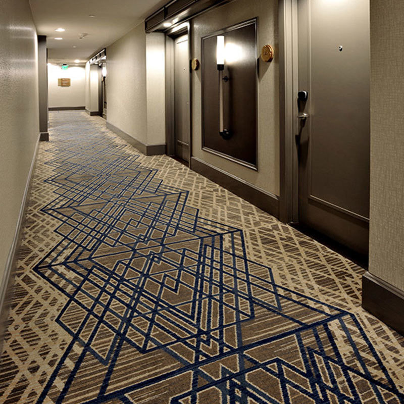 Rechteck Schwarz-Weiß Hotel Axminster Maschinengefertigte Teppiche Nylon-Druck Stock Moquette Wand-zu-Wand Teppiche
